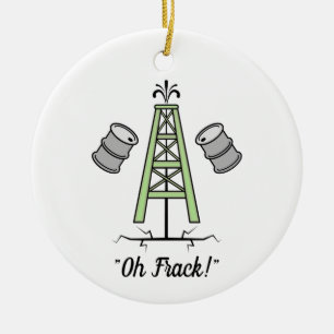 Fracking Oil Rig Keramisch Ornament
