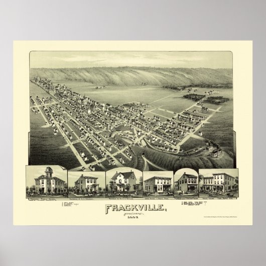 Frackville, PA Panorama - 1889 Poster (Voorkant)