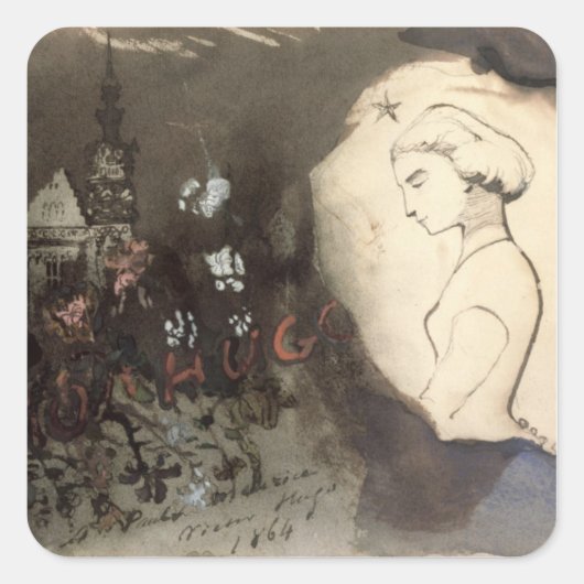 Fracta Juventus, 1864 Vierkante Sticker (Voorkant)