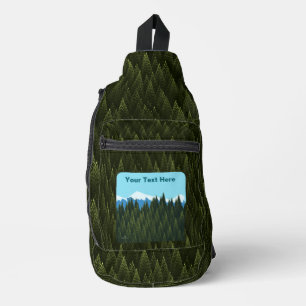 Fractaal bos sling bag