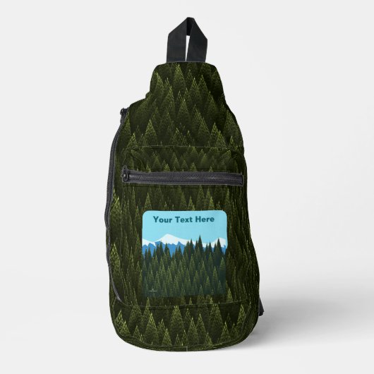 Fractaal bos sling bag (Voorkant)