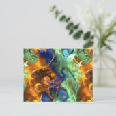 fractaal briefkaart in de ruimte (Staand voorkant)