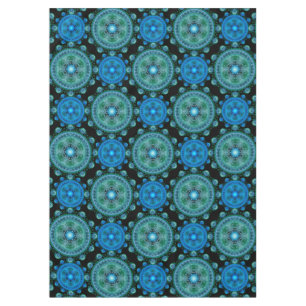 Fractaal groen blauw patroon tafelkleed