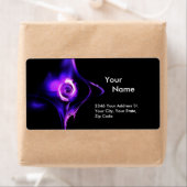 FRACTAAL ROOS 1 Blauw Roze Paars zwart Etiket (Insitu)