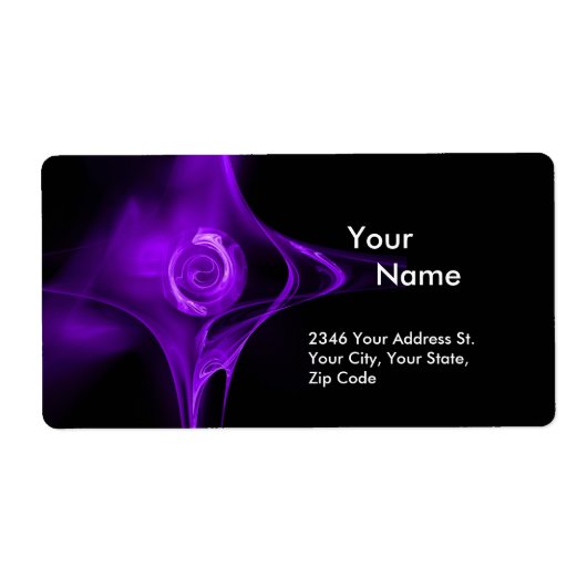 FRACTAAL ROOS 1 Paars Violet Black Etiket (Voorkant)