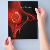 FRACTAAL ROOS helder rood zwart Flyer (Hand)