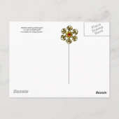 FRACTAAL ROOS, rood Briefkaart (Achterkant)