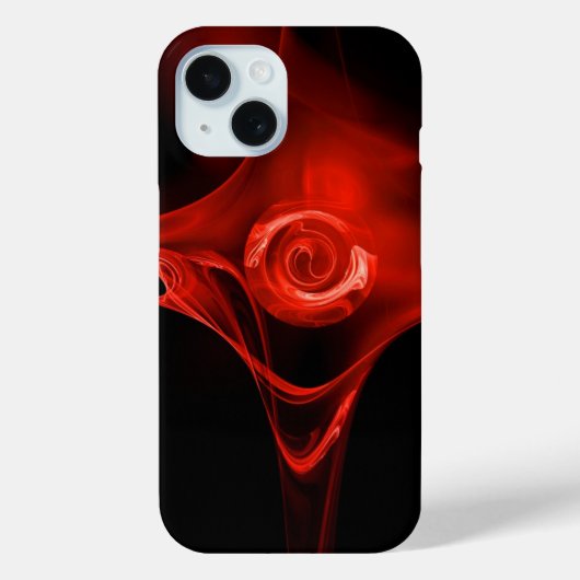 FRACTAAL ROOS, rood zwart Case-Mate iPhone Case (Achterkant)
