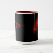 FRACTAAL ROOS, rood, zwart Mok (Midden)