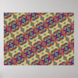 Fractaal Volute Patroon Poster