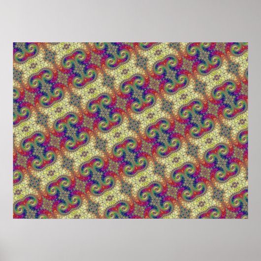 Fractaal Volute Patroon Poster (Voorkant)