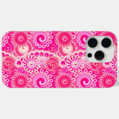 Fractaal wervelpatroon, tinten fuchsia roze Case-Mate iPhone case (Achterkant (horizontaal))