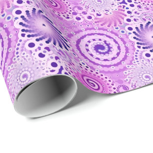 Fractaal wervelpatroon, violet, orchidee cadeaupapier
