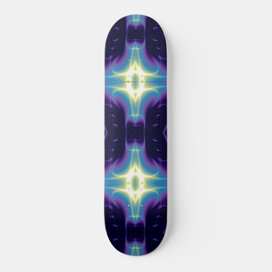 FRACTAFLAME, blauw violet Skateboard (Voorkant)