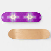FRACTAFLAME, violet paars roze Skateboard (Horizontaal)