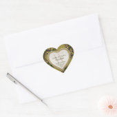 Fractages bio verts nature Monogrammes Stickers (Enveloppe)