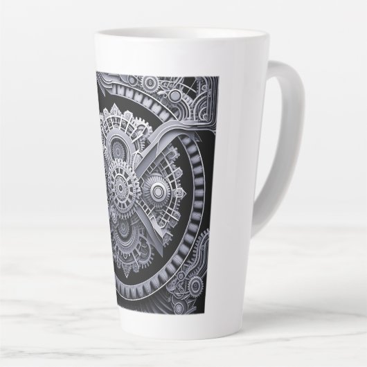 Fractages mécaniques latte Mug (Angle droit)