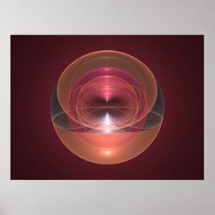 Fractal 01 van de ruimteruimte voor optische kunst poster