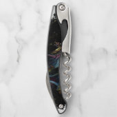 Fractal 3D Sci Fi futuristi Monogram Corkschroef Kurkentrekker (Achterkant)