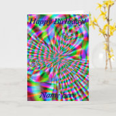 Fractal 74, Birthday Kaart (Gele Bloem)