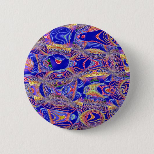Fractal Abstract 061012a Ronde Button 5,7 Cm (Voorkant)