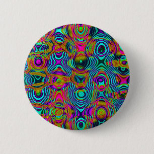 Fractal Abstract 191111a Ronde Button 5,7 Cm