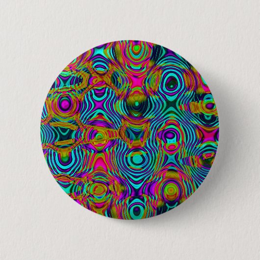 Fractal Abstract 191111a Ronde Button 5,7 Cm (Voorkant)
