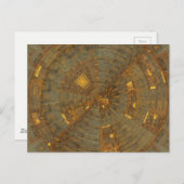 Fractal Abstract Briefkaart "Data Mining" (Voorkant / Achterkant)