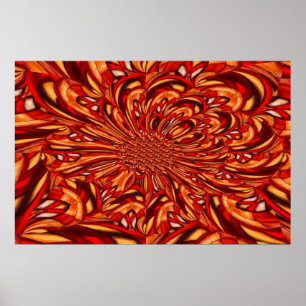 Fractal Abstracte cirkels Art Poster Afdrukken