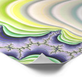 Fractal Abstracte gestripte lagen met citaat Poster (Hoek)