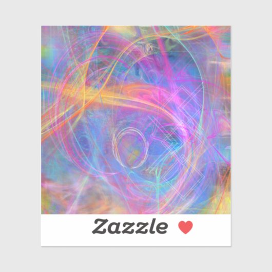 Fractal Abstrait - Sticker en vinyle (Feuille)