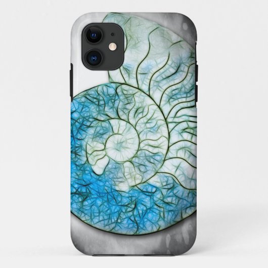 Fractal Ammonite Phone Case (Achterkant)