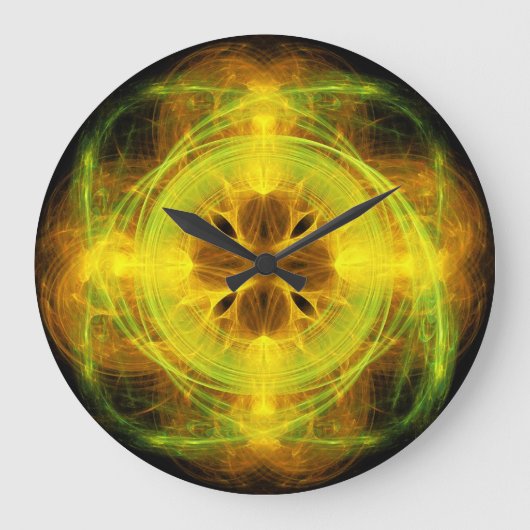 Fractal Art. 2 Wall Clocks & Nummeropties Grote Klok (Voorkant)