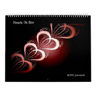 Fractal Art Abstract Design Colorful Calendar Kalender