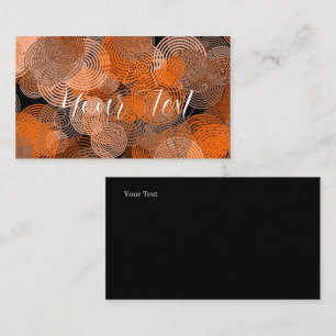 Fractal Art Copper Geometrische cirkels wervelkolo Visitekaartje