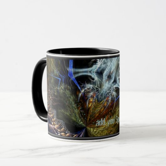 Fractal Art "Futuristic"-Mok Mok (Voorkant links)