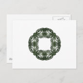 Fractal Art Kerstkrans Feestdagenkaart (Voorkant / Achterkant)