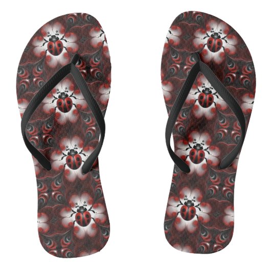 Fractal Art Ladybirds, Teenslippers (Voetbed)