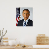 Fractal Art, officieel portret Barack Obama Poster (Keuken)