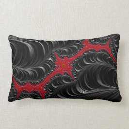Fractal Art Red/Black Lumbar Sierkussen Kussen