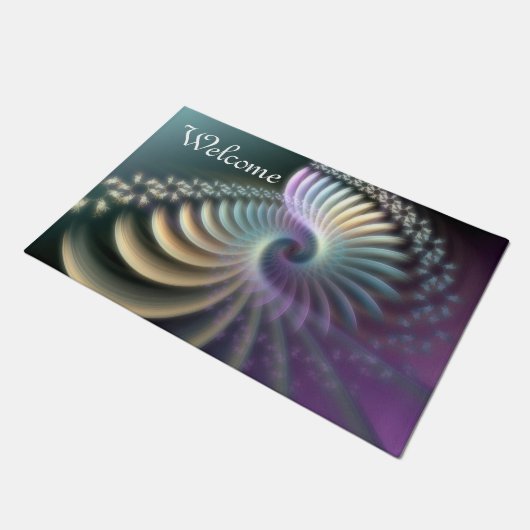 Fractal Art - SOFT ENERGY SPIRAL + uw ideeën Deurmat (Schuin)