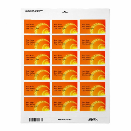 Fractal Art Sound Waves Etiket (Full Sheet)