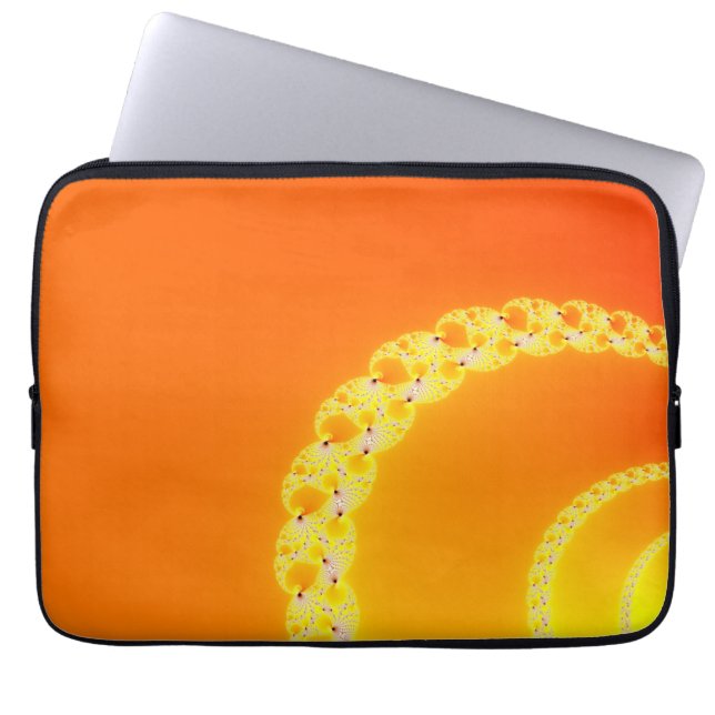 Fractal Art Sound Waves Laptop Sleeve (Voorkant)