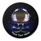 Fractal Astronaut Keramische Knop (Voorkant)