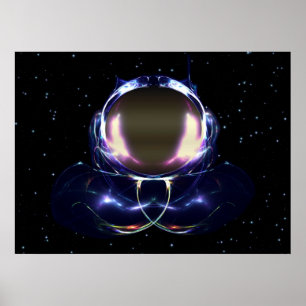 Fractal Astronaut Poster