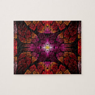 Fractal - Azteek - Het alles ziende oog Legpuzzel