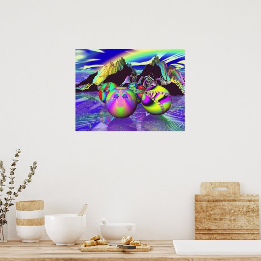 Fractal Billards Poster (Keuken)