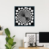 Fractal Black and White Mystery Poster (Thuiskantoor)