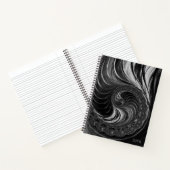 Fractal Black White Golden Ratio Nautilus Monogram Notitieboek (Binnen)