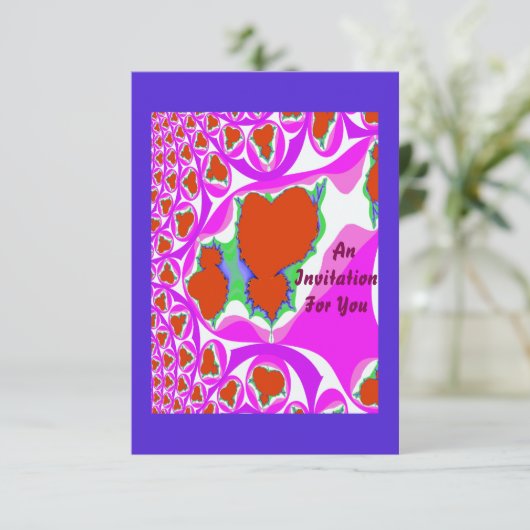 Fractal Bleeding Heart Invitations (Debout devant)
